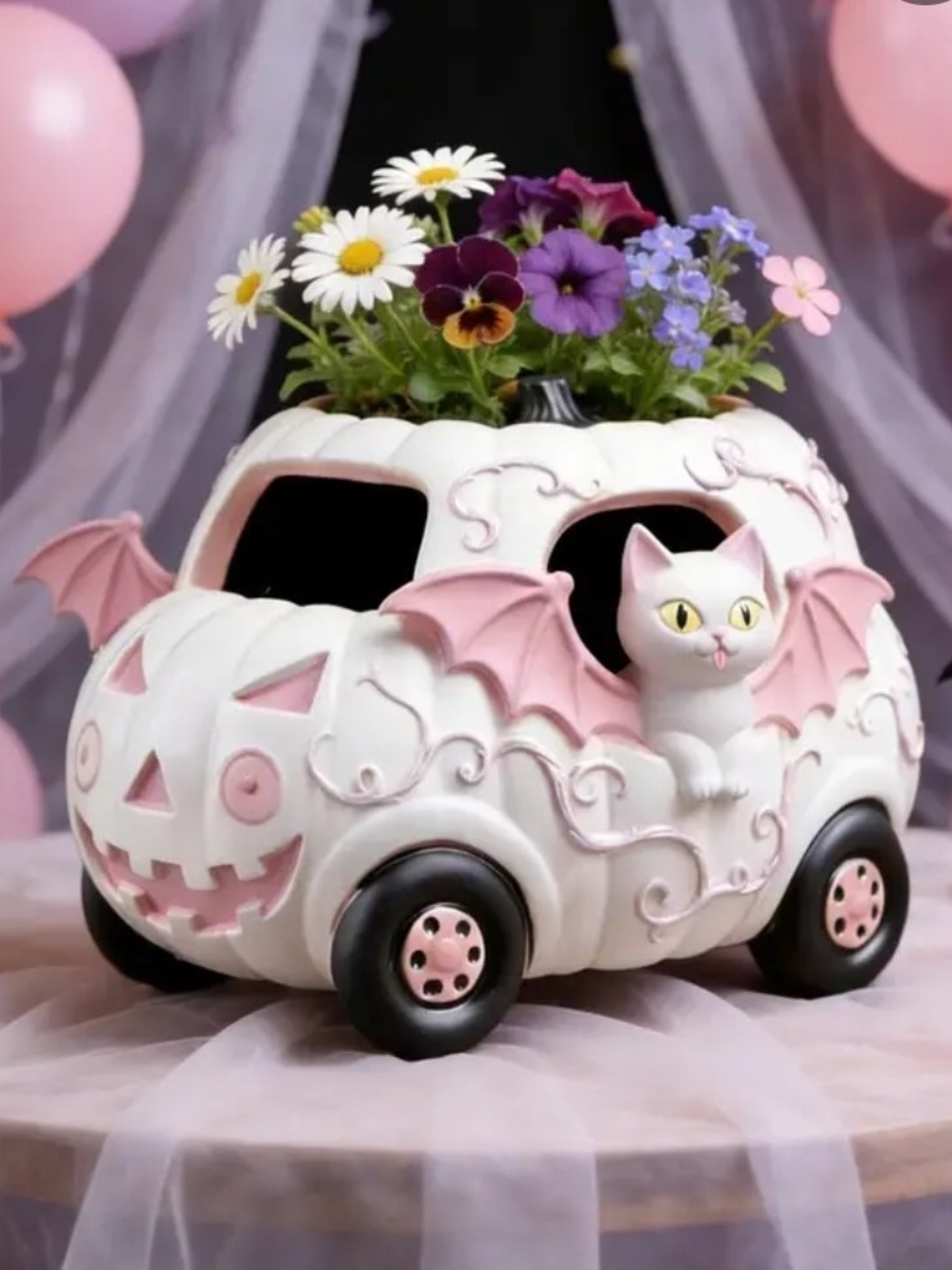 Pumpkin Carriage with Winged Cat Silicone Mold